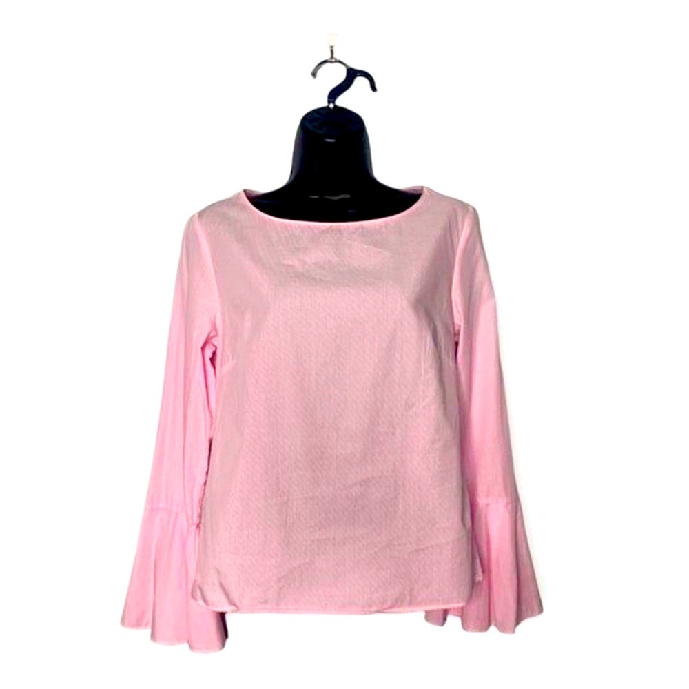 Banana Republic Pink & White Striped Bell Sleeve Blouse Women’s Size XS